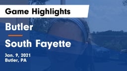 Butler  vs South Fayette  Game Highlights - Jan. 9, 2021