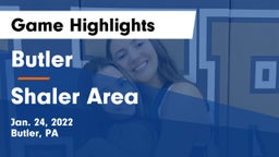 Butler  vs Shaler Area  Game Highlights - Jan. 24, 2022