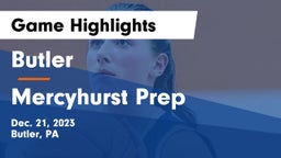 Butler  vs Mercyhurst Prep  Game Highlights - Dec. 21, 2023