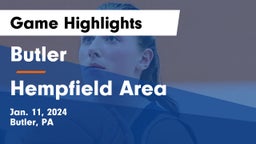 Butler  vs Hempfield Area  Game Highlights - Jan. 11, 2024
