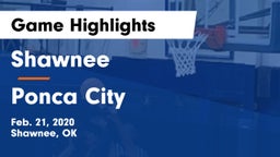 Shawnee  vs Ponca City Game Highlights - Feb. 21, 2020