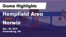Hempfield Area  vs Norwin  Game Highlights - Dec. 20, 2019