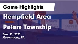 Hempfield Area  vs Peters Township  Game Highlights - Jan. 17, 2020