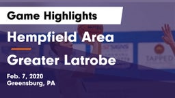 Hempfield Area  vs Greater Latrobe  Game Highlights - Feb. 7, 2020