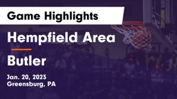 Hempfield Area  vs Butler  Game Highlights - Jan. 20, 2023