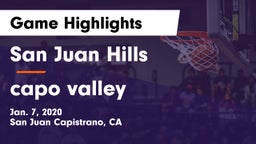 San Juan Hills  vs capo valley Game Highlights - Jan. 7, 2020
