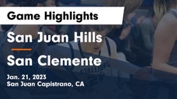 San Juan Hills  vs San Clemente  Game Highlights - Jan. 21, 2023