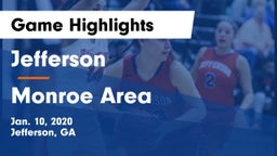 Jefferson  vs Monroe Area  Game Highlights - Jan. 10, 2020