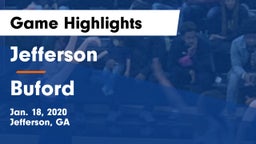 Jefferson  vs Buford  Game Highlights - Jan. 18, 2020
