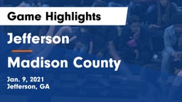 Jefferson  vs Madison County  Game Highlights - Jan. 9, 2021