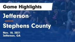 Jefferson  vs Stephens County  Game Highlights - Nov. 18, 2021