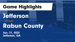 Jefferson  vs Rabun County  Game Highlights - Jan. 21, 2023