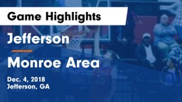 Jefferson  vs Monroe Area  Game Highlights - Dec. 4, 2018