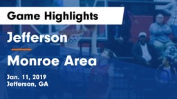 Jefferson  vs Monroe Area  Game Highlights - Jan. 11, 2019