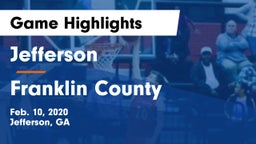 Jefferson  vs Franklin County  Game Highlights - Feb. 10, 2020