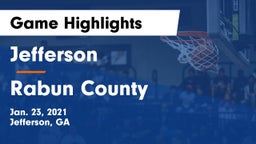 Jefferson  vs Rabun County  Game Highlights - Jan. 23, 2021