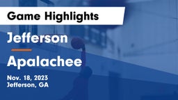Jefferson  vs Apalachee  Game Highlights - Nov. 18, 2023