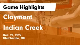 Claymont  vs Indian Creek  Game Highlights - Dec. 27, 2022