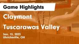 Claymont  vs Tuscarawas Valley  Game Highlights - Jan. 13, 2023