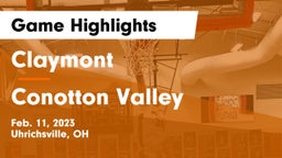 Claymont  vs Conotton Valley  Game Highlights - Feb. 11, 2023