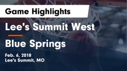 Lee's Summit West  vs Blue Springs  Game Highlights - Feb. 6, 2018