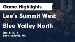 Lee's Summit West  vs Blue Valley North  Game Highlights - Jan. 5, 2019