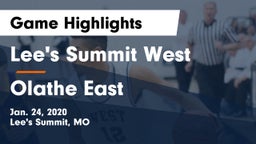 Lee's Summit West  vs Olathe East  Game Highlights - Jan. 24, 2020