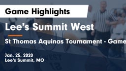 Lee's Summit West  vs St Thomas Aquinas Tournament - Game 3 Game Highlights - Jan. 25, 2020