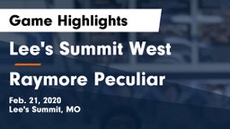 Lee's Summit West  vs Raymore Peculiar  Game Highlights - Feb. 21, 2020