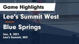 Lee's Summit West  vs Blue Springs  Game Highlights - Jan. 8, 2021
