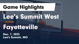 Lee's Summit West  vs Fayetteville  Game Highlights - Dec. 7, 2023