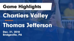 Chartiers Valley  vs Thomas Jefferson  Game Highlights - Dec. 21, 2018