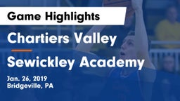 Chartiers Valley  vs Sewickley Academy  Game Highlights - Jan. 26, 2019