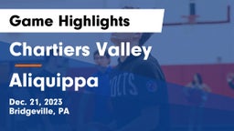 Chartiers Valley  vs Aliquippa  Game Highlights - Dec. 21, 2023