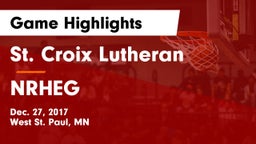 St. Croix Lutheran  vs NRHEG Game Highlights - Dec. 27, 2017