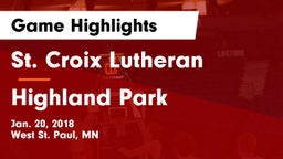 St. Croix Lutheran  vs Highland Park  Game Highlights - Jan. 20, 2018
