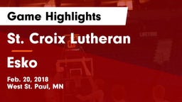 St. Croix Lutheran  vs Esko  Game Highlights - Feb. 20, 2018