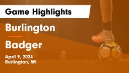 Burlington  vs Badger  Game Highlights - April 9, 2024