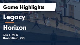 Legacy   vs Horizon  Game Highlights - Jan 4, 2017