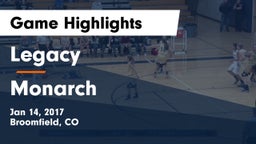 Legacy   vs Monarch  Game Highlights - Jan 14, 2017