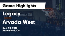 Legacy   vs Arvada West  Game Highlights - Dec. 20, 2018