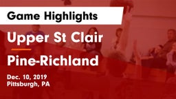 Upper St Clair vs Pine-Richland  Game Highlights - Dec. 10, 2019