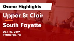 Upper St Clair vs South Fayette  Game Highlights - Dec. 28, 2019