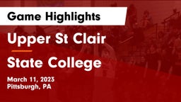 Upper St Clair vs State College  Game Highlights - March 11, 2023