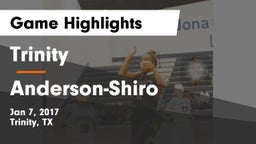 Trinity  vs Anderson-Shiro  Game Highlights - Jan 7, 2017