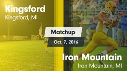 Matchup: Kingsford High vs. Iron Mountain  2016