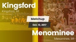 Matchup: Kingsford High vs. Menominee  2017