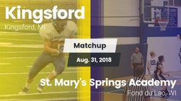 Matchup: Kingsford High vs. St. Mary's Springs Academy  2018