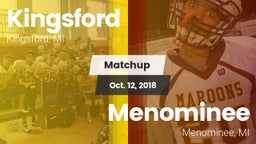 Matchup: Kingsford High vs. Menominee  2018