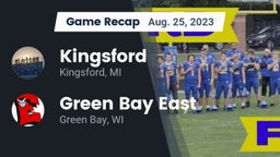 Recap: Kingsford  vs. Green Bay East  2023